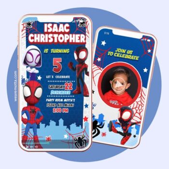 SPIDEY AND HIS FRIENDS BIRTHDAY VIDEO INVITATION