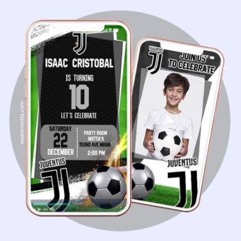 JUVENTUS FOOTBALL CLUB BIRTHDAY INVITATION