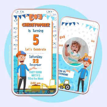 BLIPPI BIRTHDAY PARTY INVITATION