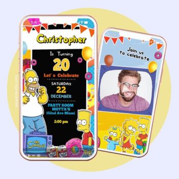 THE SIMPSONS BIRTHDAY INVITATION