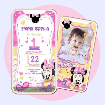 BABY MINNIE MOUSE PARTY INVITATION