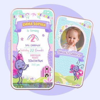 LIL BUTTERFLY BIRTHDAY INVITATION