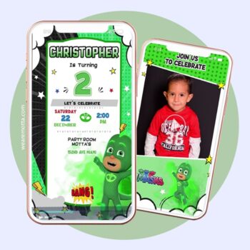 GEKKO PJ MASKS PARTY INVITATION