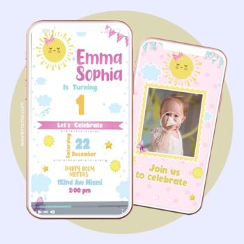 SUNSHINE BIRTHDAY PARTY INVITATION