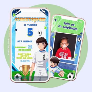 CAPTAIN TSUBASA BIRTHDAY INVITATION