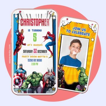 MARVEL SUPER HEROES BIRTHDAY INVITATION