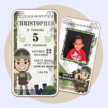 SOLDIER ARMY BIRTHDAY INVITATION