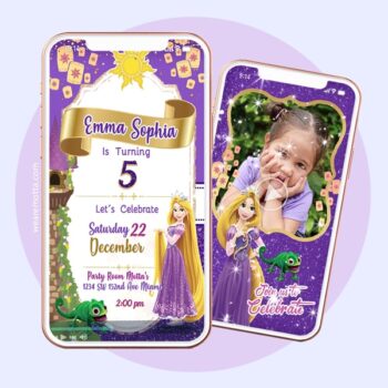 TANGLED BIRTHDAY INVITATION RAPUNZEL