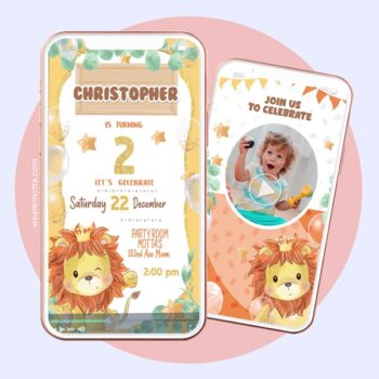 LITTLE LION KING BIRTHDAY INVITATION