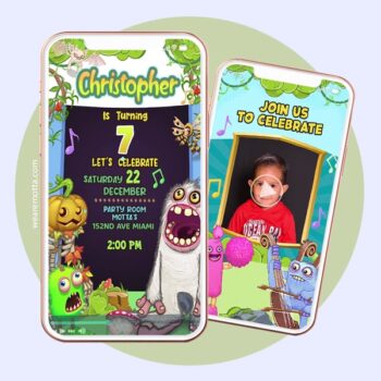 MY SINGING MONSTERS BIRTHDAY INVITATION