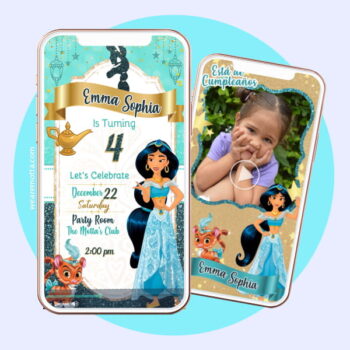 Princess Jasmine Birthday Invitation