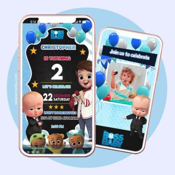 BOSS BABY Movie Personalized birthday video invitation card