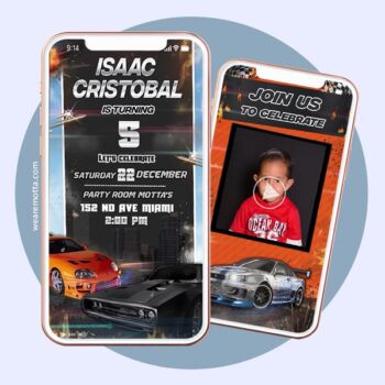 FAST AND FURIOUS BIRTHDAY BIRTHDAY INVITATION Video Personalization Service