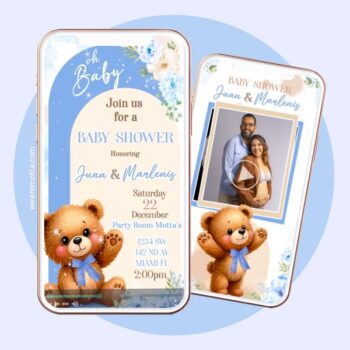 TEDDY BEAR BABY SHOWER INVITATION