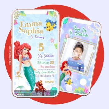 ARIEL THE LITTLE MERMAID VIDEO INVITATION