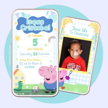 George Peppa Pig Digital Invitation Video