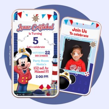 Mickey Sailor Video Invitation