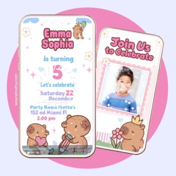 Capybara Video Invitation – Digital Birthday