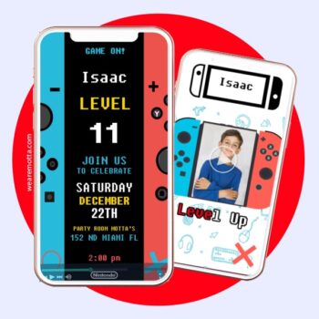 Nintendo Switch Birthday Video Invitation