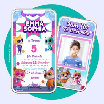 SuperKitties Video Invitation – Fun Digital Birthday Card