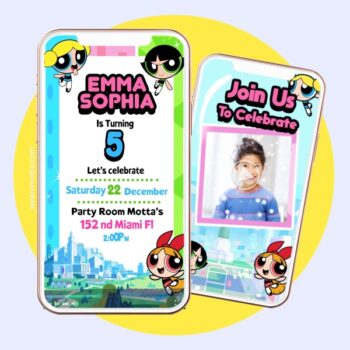 The Powerpuff Girls Video Invitation – Digital Birthday