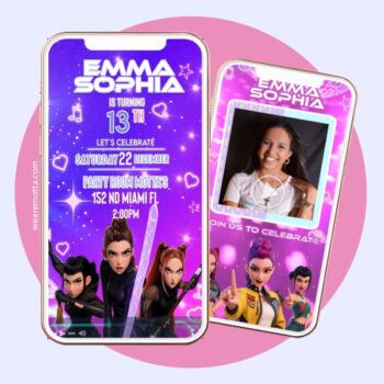 Demon Hunters Huntrix Digital Video Invitation