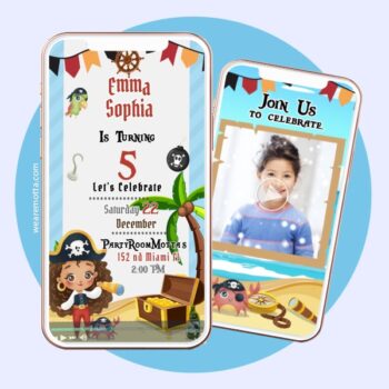 Girl's Pirate Party Invitation Video