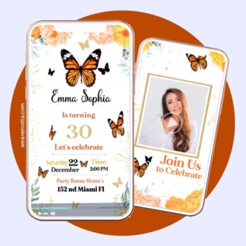 Monarch Butterfly Video Invitation