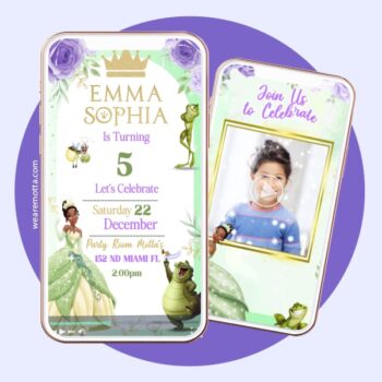 Princess & The Frog Digital Invitation - Tiana