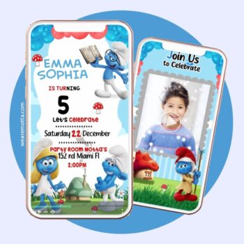 Smurfs Birthday Video Invitation