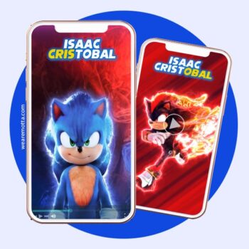 Sonic and Shadow Birthday Video Invitation