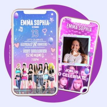 BabyMonsters KPOP Video Invitation Animated Birthday Invite