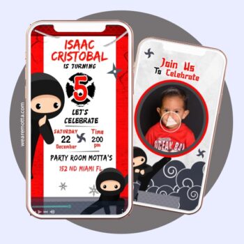 Ninja Birthday Video Invitation