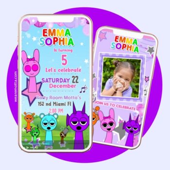Sprunki Girl Birthday Video Invitation