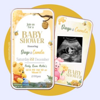 Winnie Pooh Baby Shower Invitation