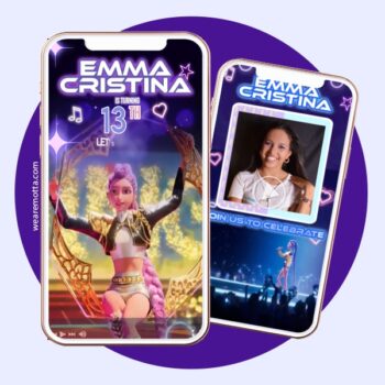 Demon Hunters Huntrix Animated Video Invitation