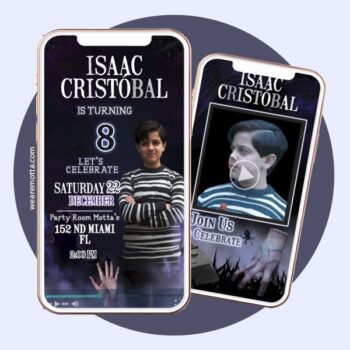 Pericles Addams Birthday Invitation