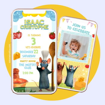 Ratatouille Video Invitation - Personalized & Ready to Send