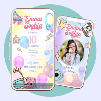 Good Vibes Birthday Video Invite - Personalized & Ready