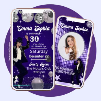Michael Jackson Billie Jean Video Invite - Custom & Ready