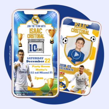 Cristiano Ronaldo CR7 Real Madrid Video Invitation