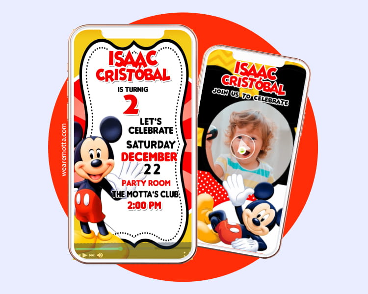 Mickey Mouse Clubhouse Video Invitation - Personalized