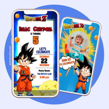 Custom Kid Goku Birthday Dragon Ball Invitation