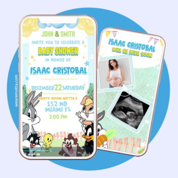 Looney Tunes Baby Shower Invitation | Personalized Digital