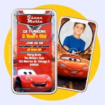 Lightning McQueen Video Invitation (Free Sample Available)