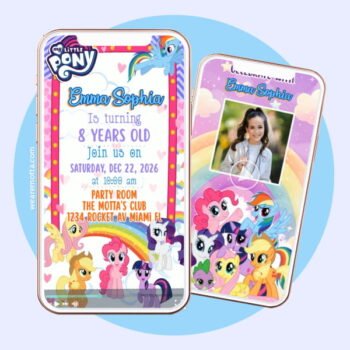 My Little Pony Animated Birthday Video Invitation