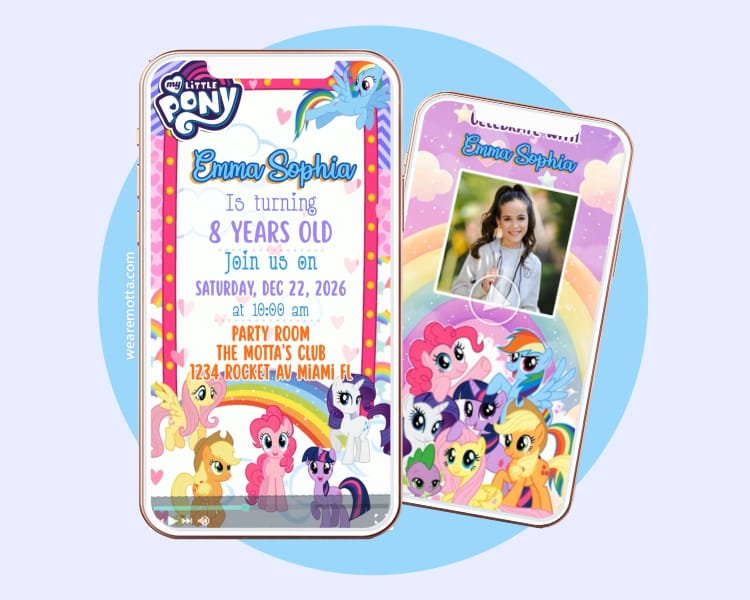 My Little Pony Animated Birthday Video Invitation